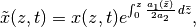 \tilde x(z,t)=x(z,t)
e^{\int_0^z \frac{a_1(\bar z)}{2 a_2}\,d\bar z} ,