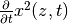 \frac{\partial}{\partial t}x^2(z, t)