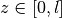 z\in [0,l]