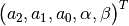 \big( a_2, a_1, a_0, \alpha, \beta \big)^T