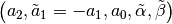 \big(a_2, \tilde a_1=-a_1, a_0, \tilde \alpha, \tilde \beta \big)