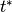 t^*