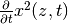 \frac{\partial}{\partial t}x^2(z, t)