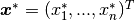 \boldsymbol{x}^*=(x_1^*,...,x_n^*)^T