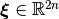 \boldsymbol \xi\in\mathbb R^{2n}