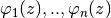 \varphi_1(z),..,\varphi_n(z)